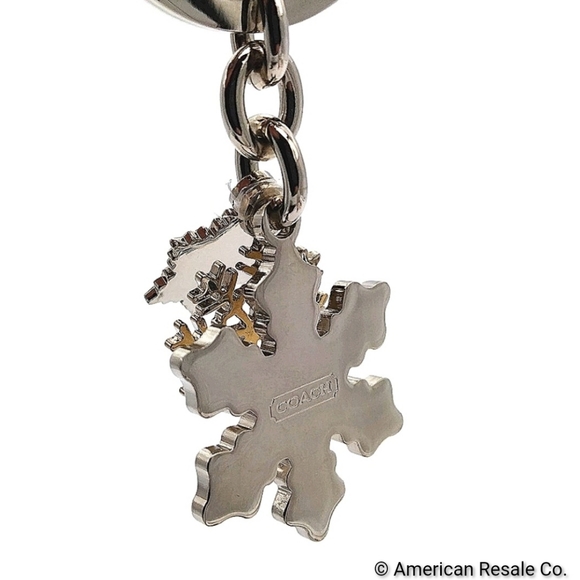 COACH Multi Snowflake Keychain Fob Purse Charm NWT #7322 - Picture 4 of 5